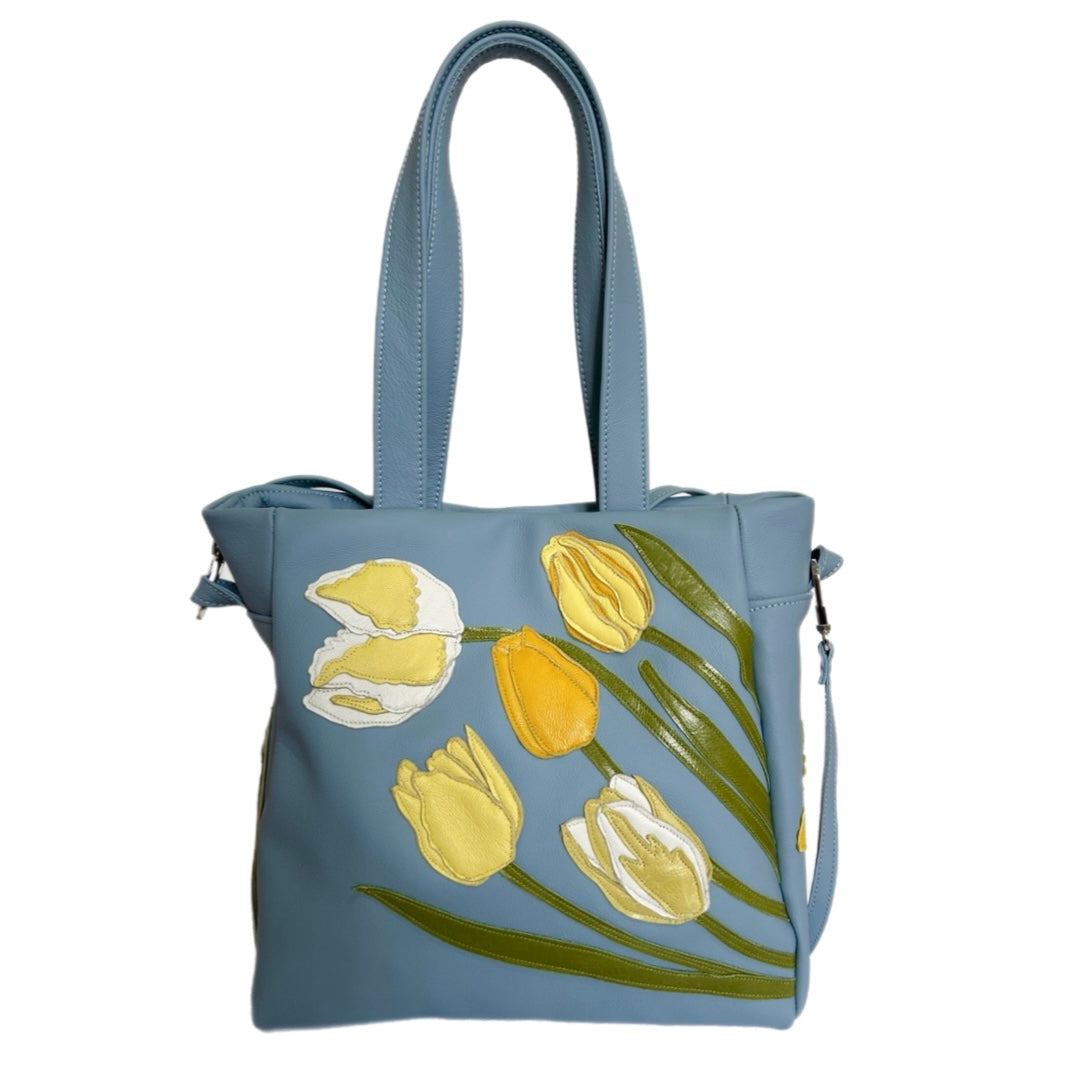 Josephine Handbag – Sky – Yellow Tulip Field
