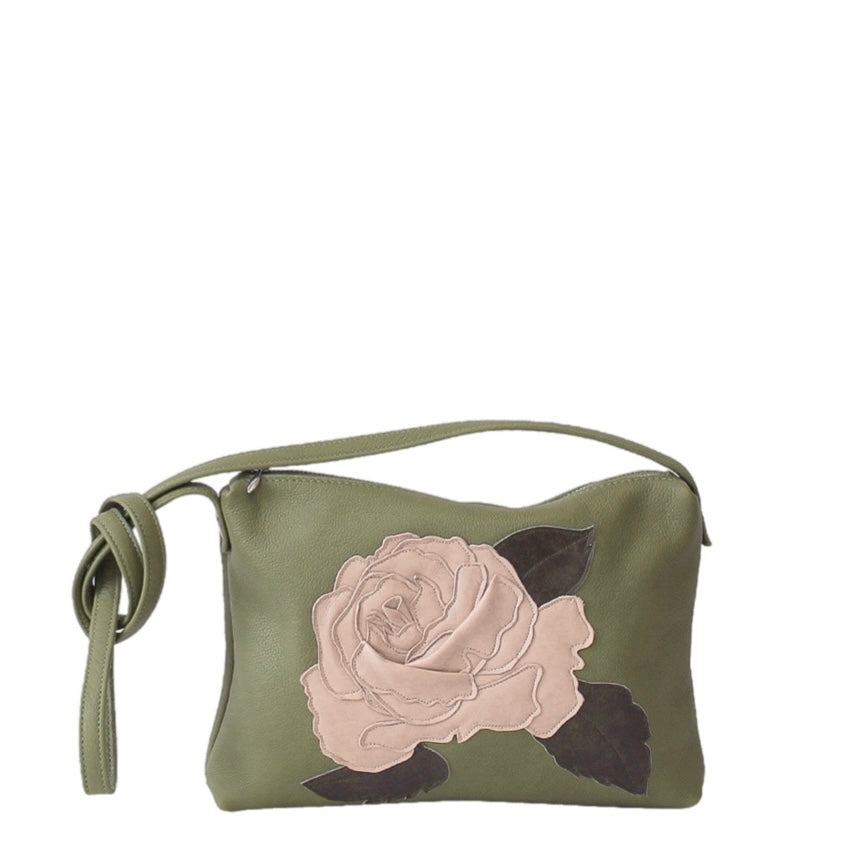 Hampton Handbag - Aloe - Classic Pale Pink Rose