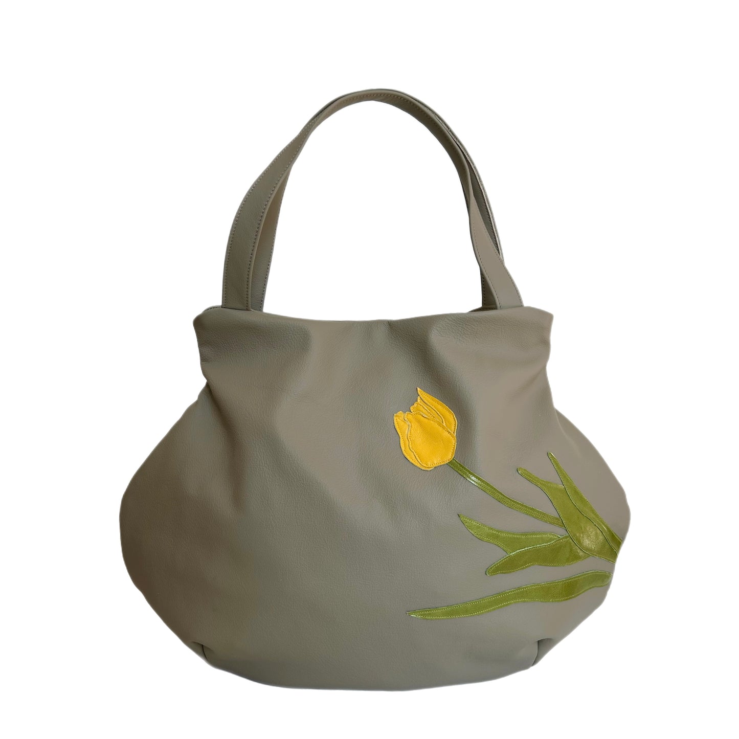 Boogaloo Handbag – Cement – Yellow Tulip Field