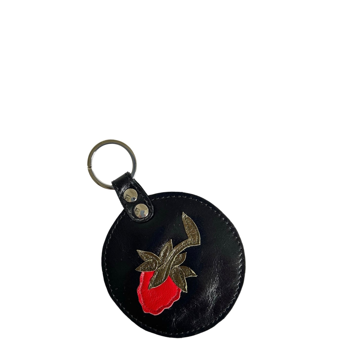 Keyring - Black - Strawberry