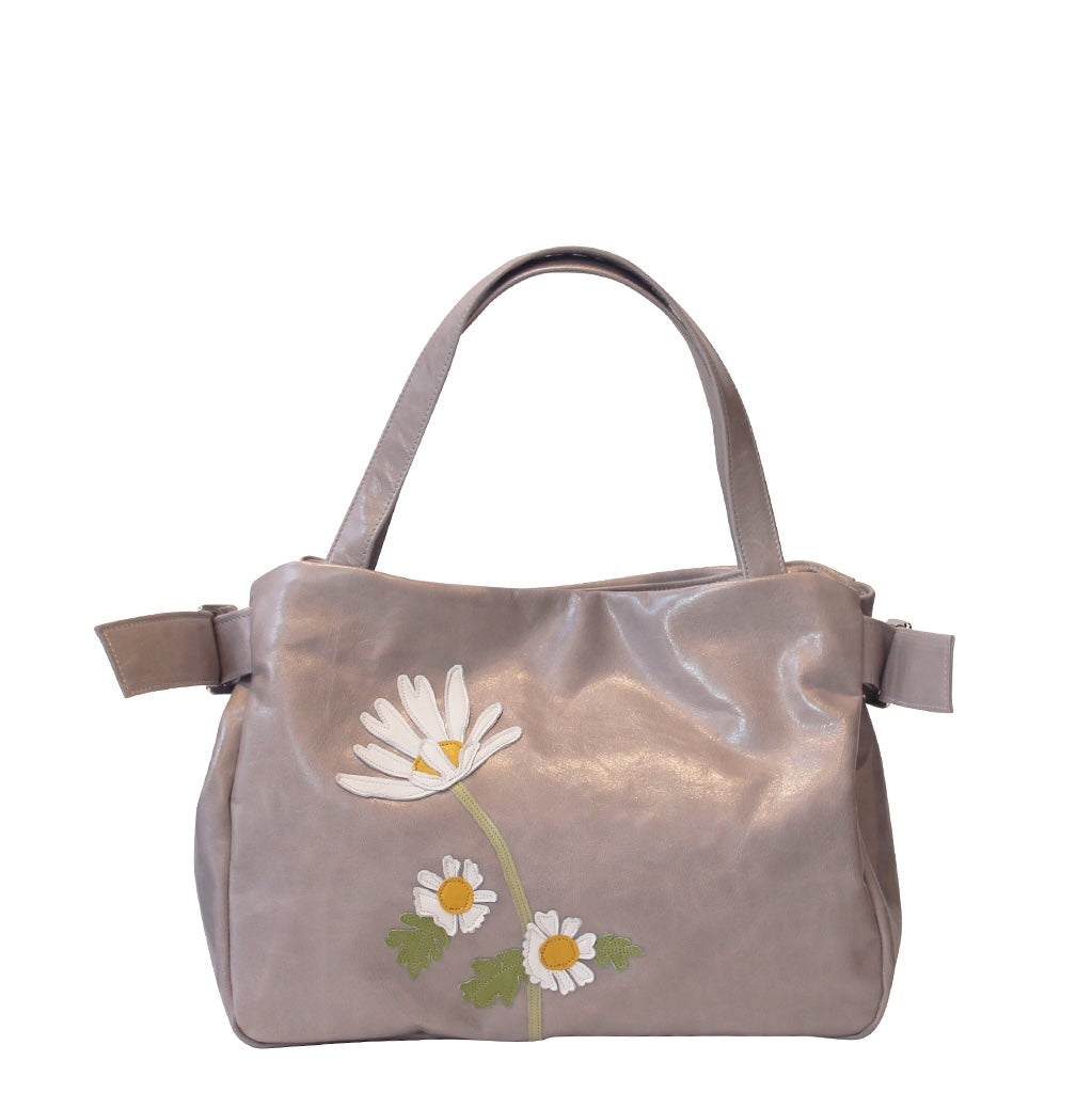 Tanza Handbag - Dove Grey - Daisy Garden