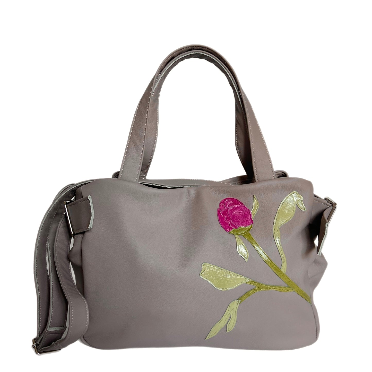 Bloomsbury with Strap - Cement - Poppy Peony Magic