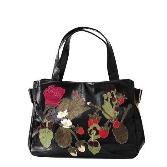 Bloomsbury - Black - Strawberry Patch