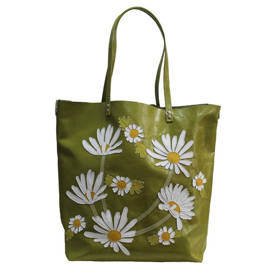 Chester Tote Bag - Apple - Classic Daisy