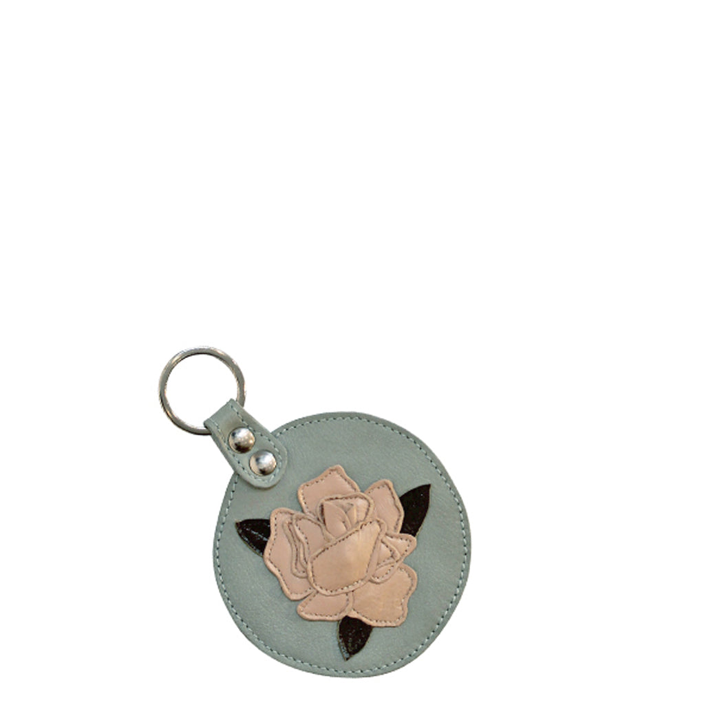 Keyring - Eau de Nil - Pale Pink Rose
