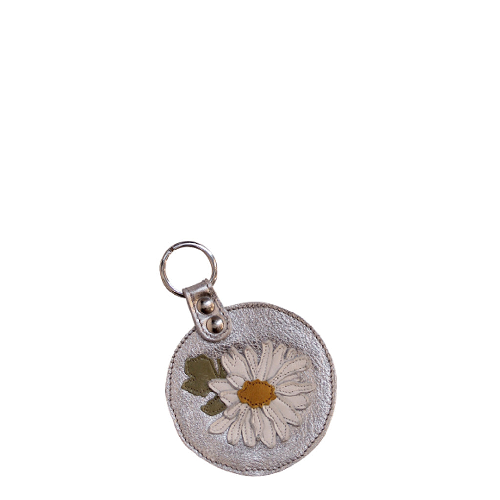 Keyring - Silver - Sunrise Daisy