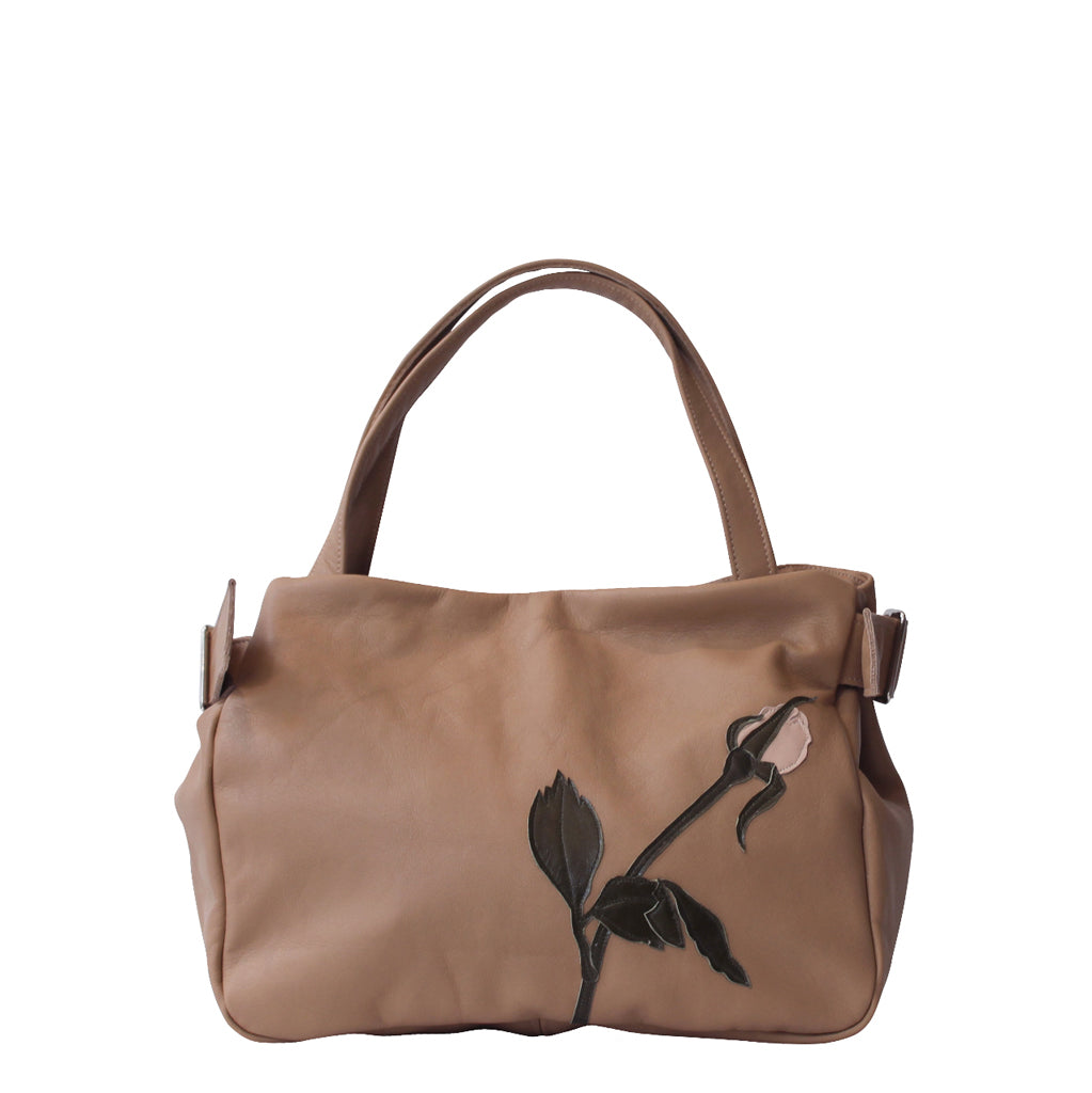 Tanza Handbag - Butterscotch - Pale Pink Classic Rose