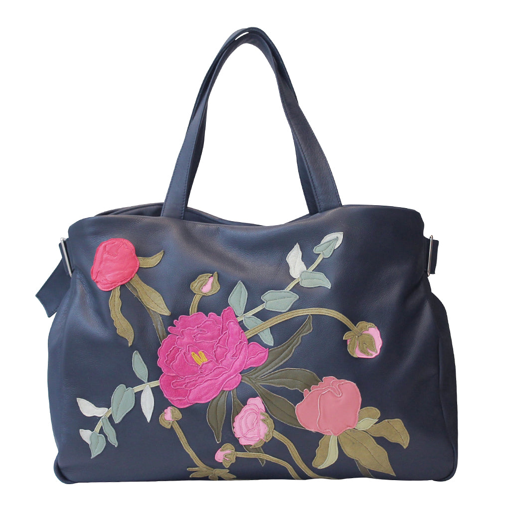 Overnight Bag - Midnight - Peony Rhapsody