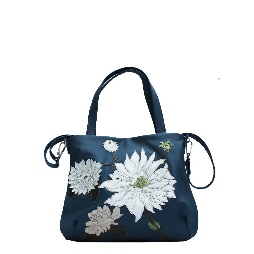 Evie Handbag- Avio – Cream Dahlia Medley