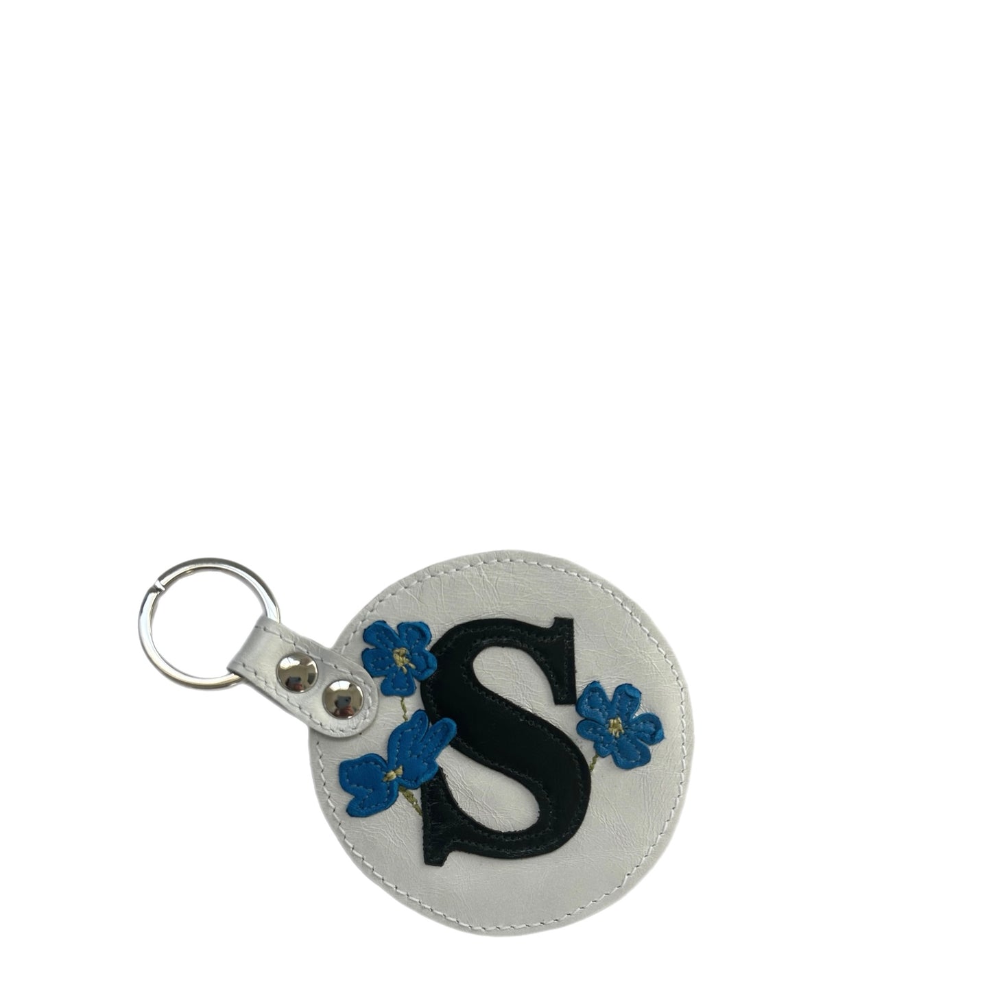 Personalised Keyring - White - Forget Me Not