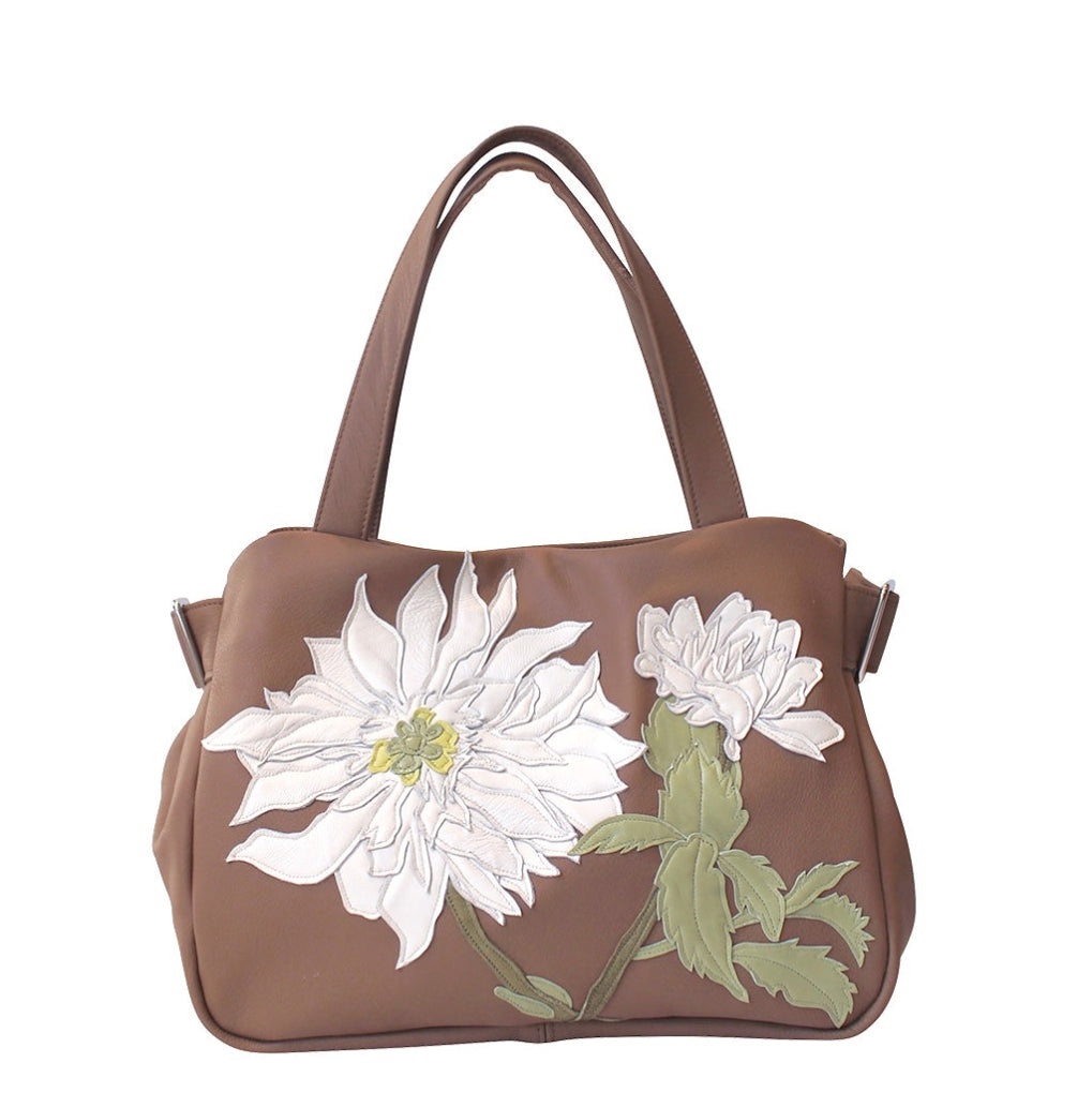 Bloomsbury Handbag – Praline – Cream Dahlia