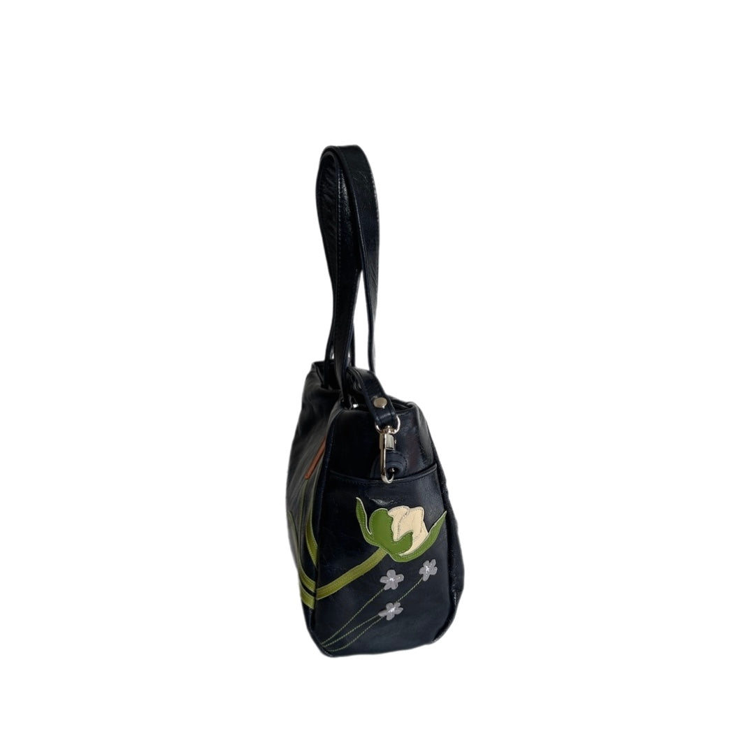 Julia Handbag – Navy Blue – Peony Tulip Surprise