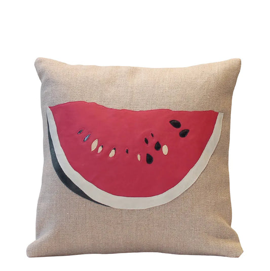 Medio Cushion – Watermelon – Linen