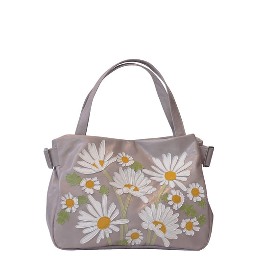 Tanza Handbag - Dove Grey - Daisy Garden