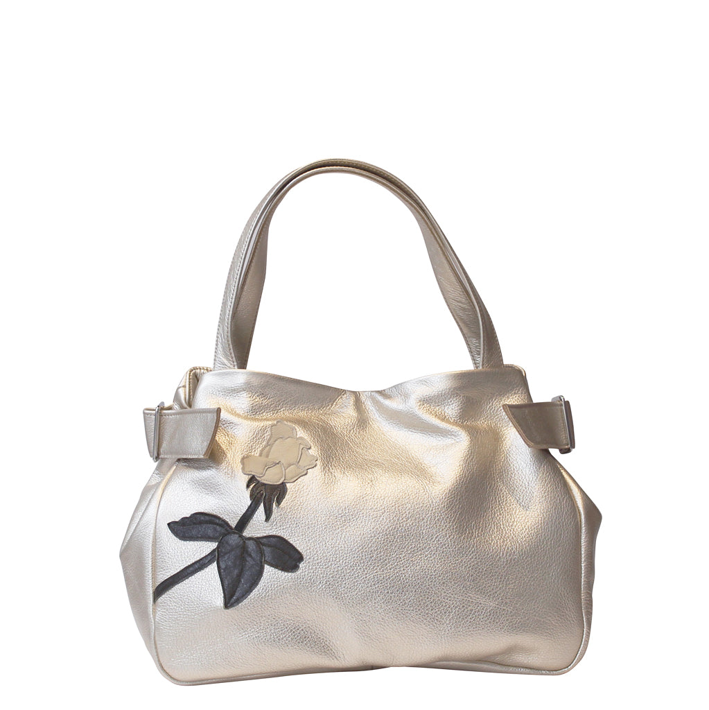 Tanza Handbag - Gold - Creamy Columbia Rose