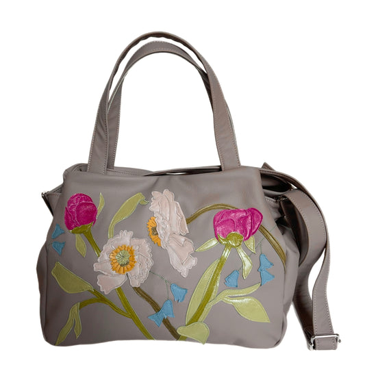Bloomsbury with Strap - Cement - Poppy Peony Magic