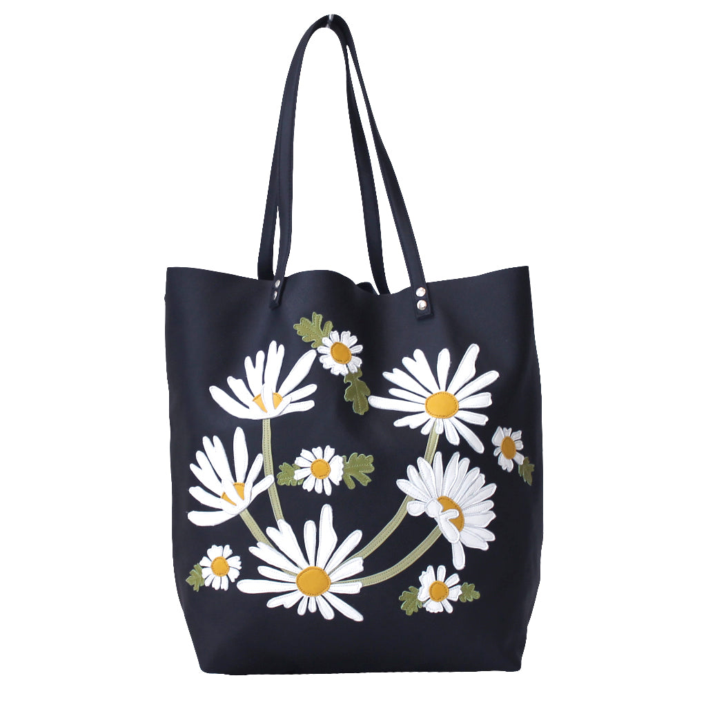 Chester Tote Bag – Ebony – Classic Daisy Field