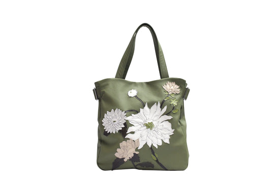 Claudette Handbag – Aloe – Cream Dahlia Medley