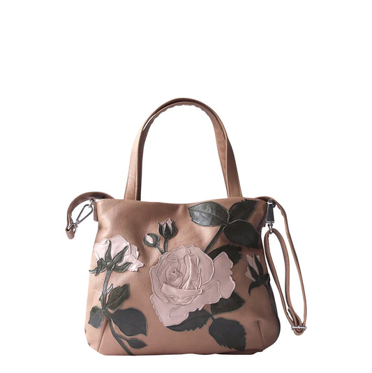 Evie Handbag – Butterscotch – Classic Pale Pink Rose