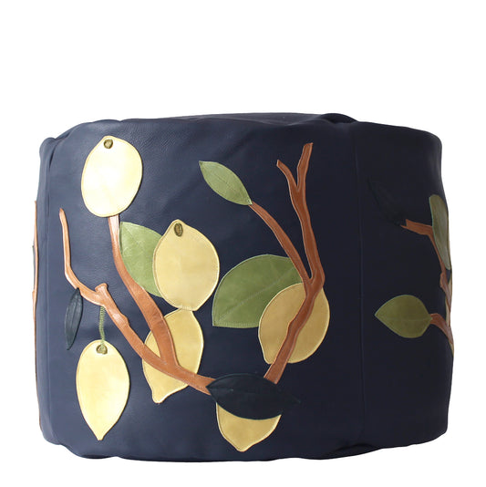 Footstool – Navy – Lemon Tree