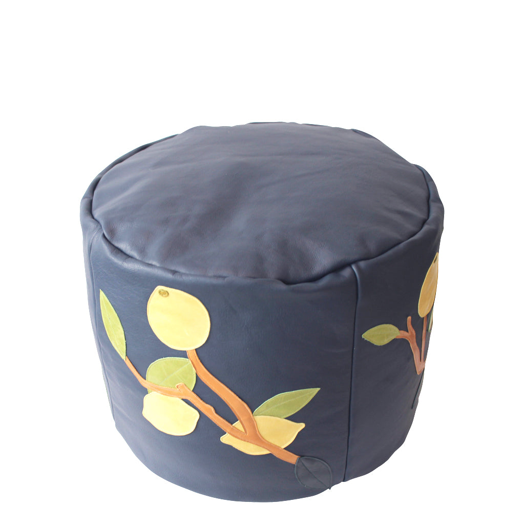 Footstool – Navy – Lemon Tree