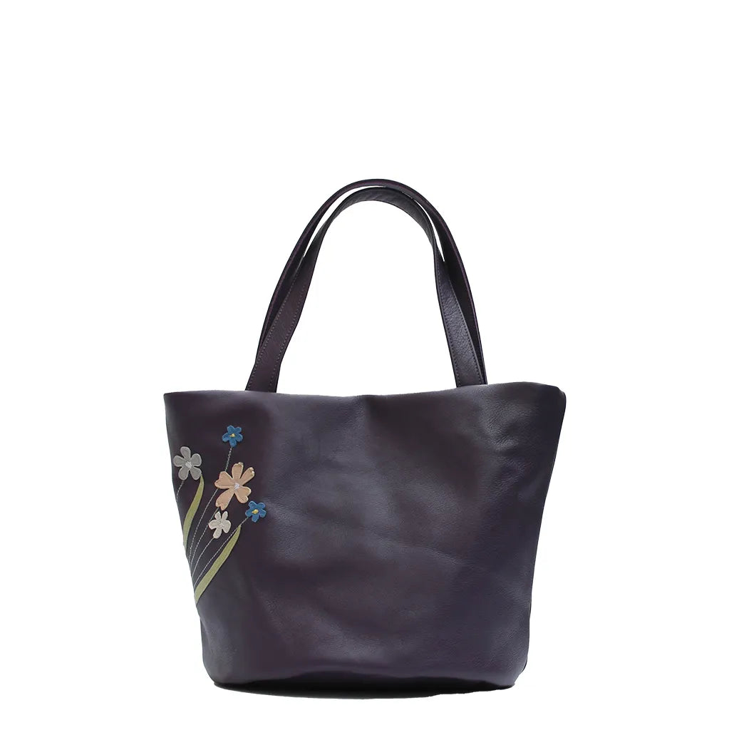 Jubilee Handbag – Damson – Anemone Wildflower