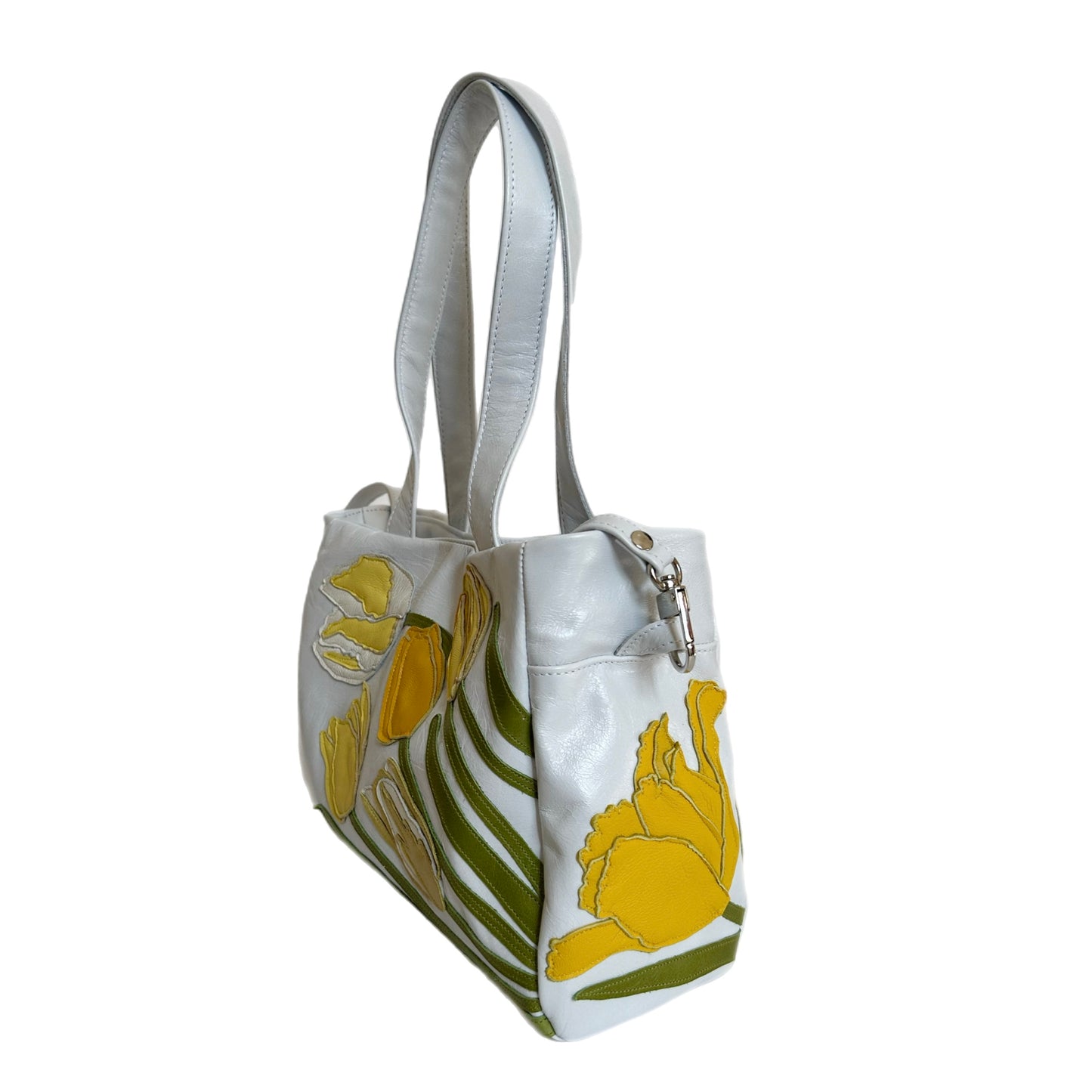 Julia Handbag – White – Yellow Tulip Field