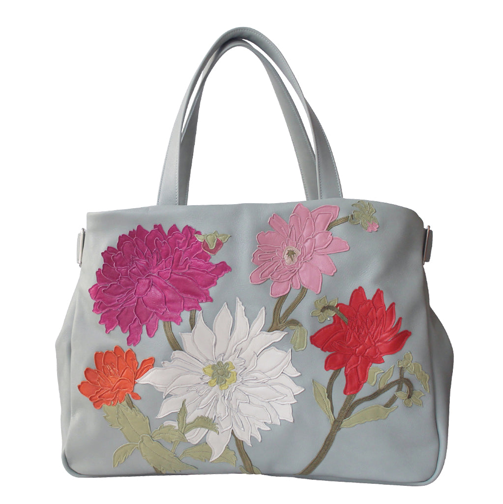 Overnight Bag - Eau De Nil - Dahlia Symphony