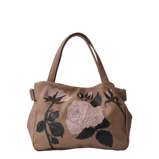 Tanza Handbag - Butterscotch - Pale Pink Classic Rose