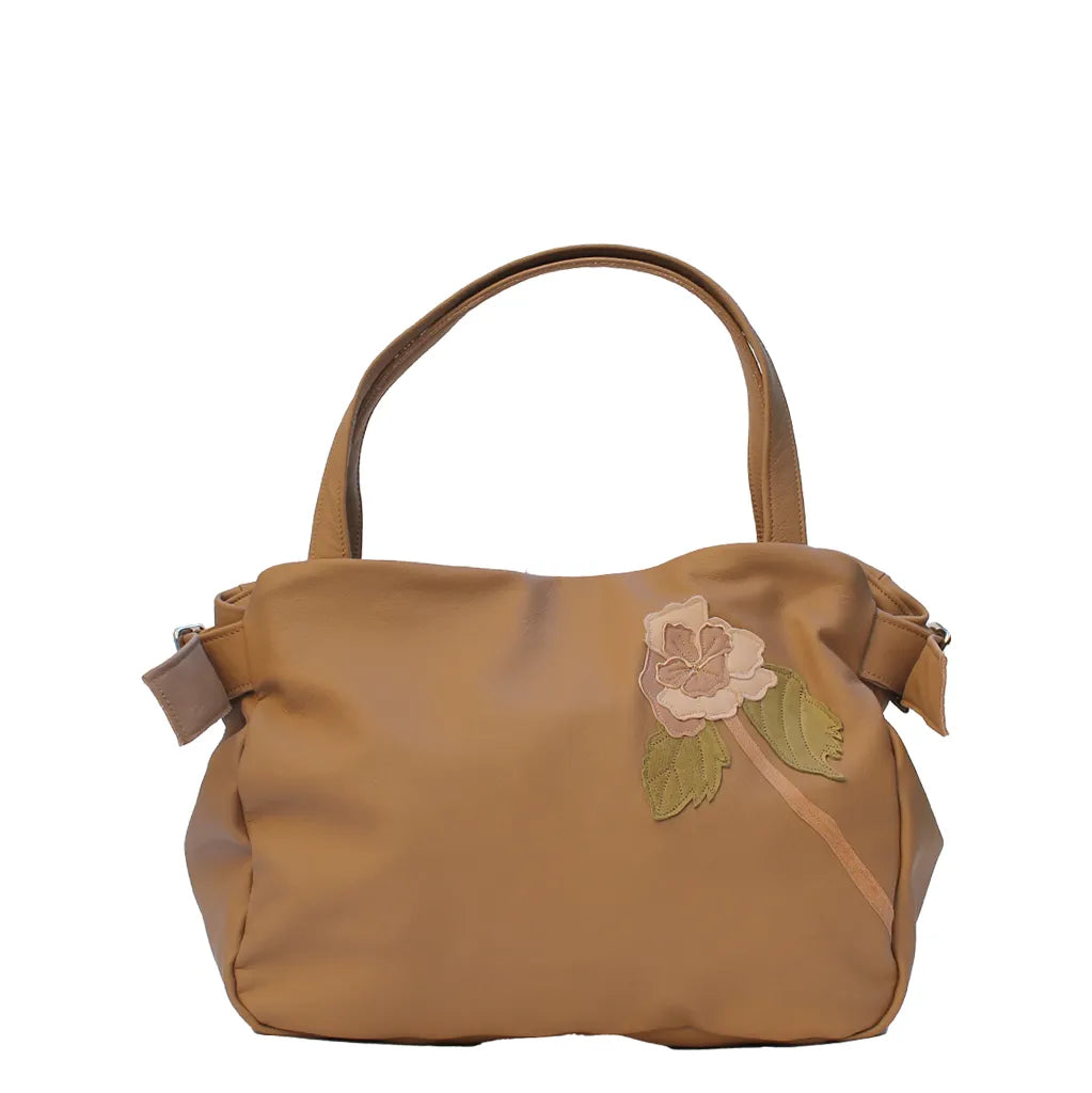 Tanza Handbag – Praline – Hydrangea Rose