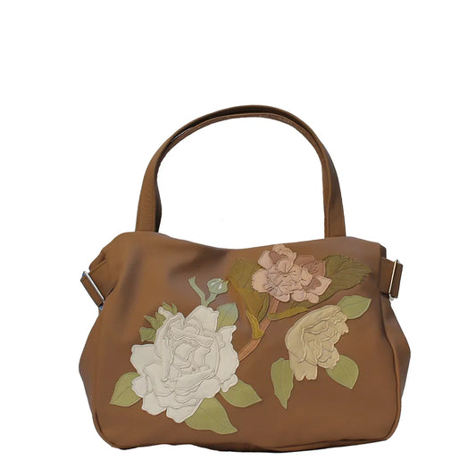 Tanza Handbag – Praline – Hydrangea Rose