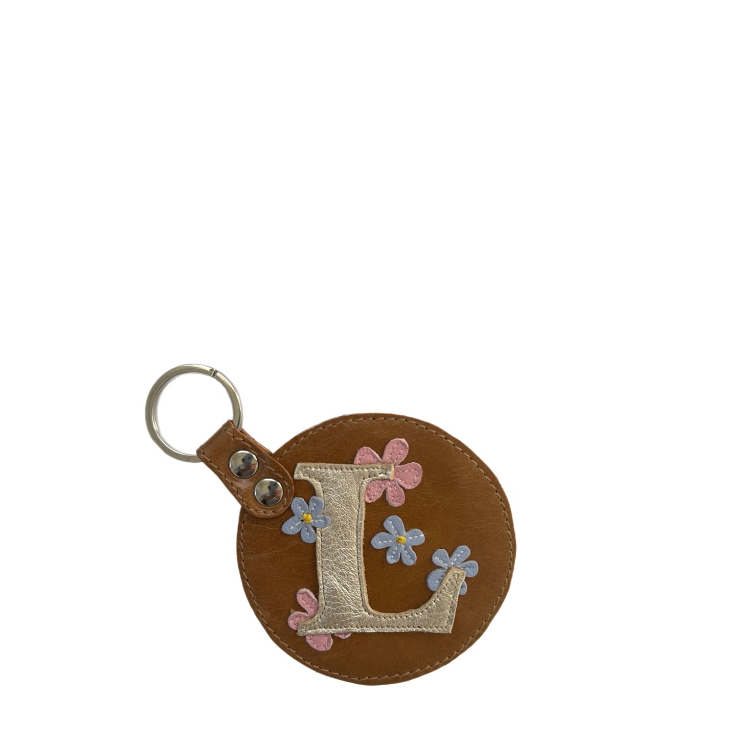 Personalised Keyring - White - Forget Me Not